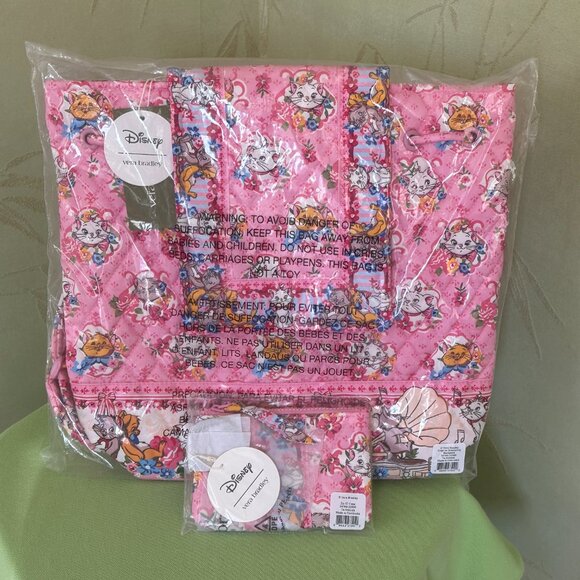 VERA BRADLEY DISNEY ARISTOCATS DRAWSTRING BACKPACK + ZIP ID CASE (SET):NWT CATS - Picture 15 of 15